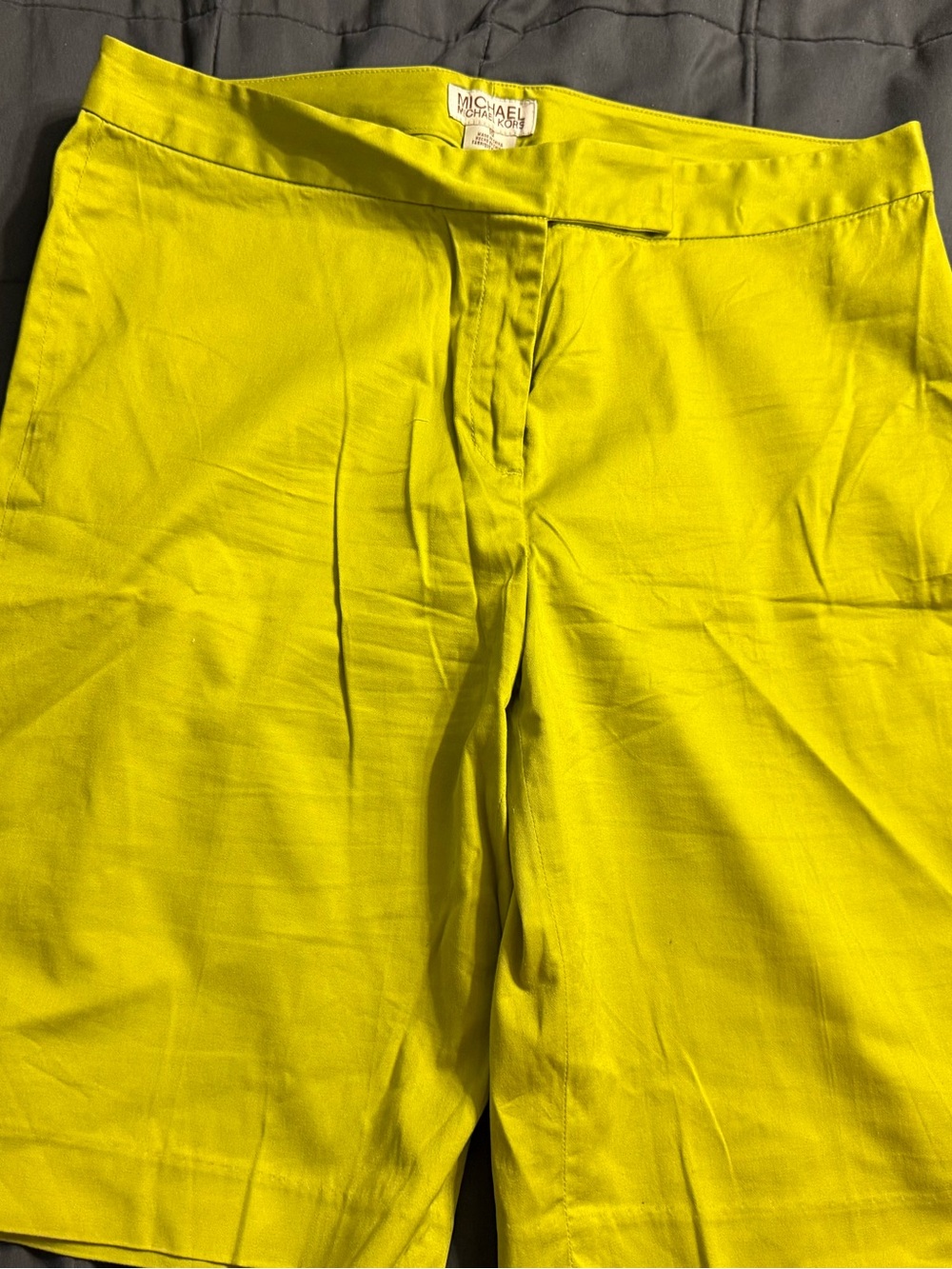 Michael Kors Men’s Bright Yellow Flat-Front Shorts